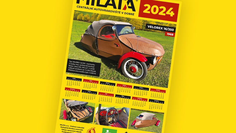 Kalendář autovrakoviště MILATA