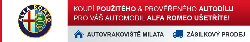 Koupí použitého a prověřeného autodílu pro Váš automobil ALFA ROMEO ušetříte!