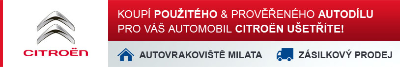 Koupí použitého a prověřeného autodílu pro Váš automobil CITROËN ušetříte!