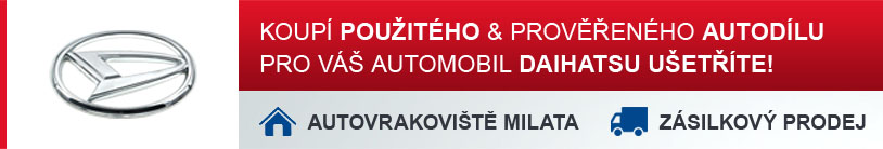 Koupí použitého a prověřeného autodílu pro Váš automobil DAIHATSU ušetříte!