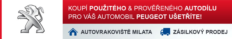 Koupí použitého a prověřeného autodílu pro Váš automobil PEUGEOT ušetříte!