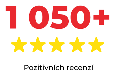 1050+ pozitivních hodnocení na internetu Hodnoceno na internetu