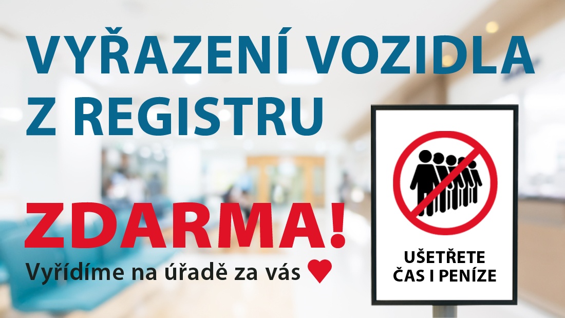 Vyřazení vozidla z registru silničních vozidel - odhlášení na úřadě.