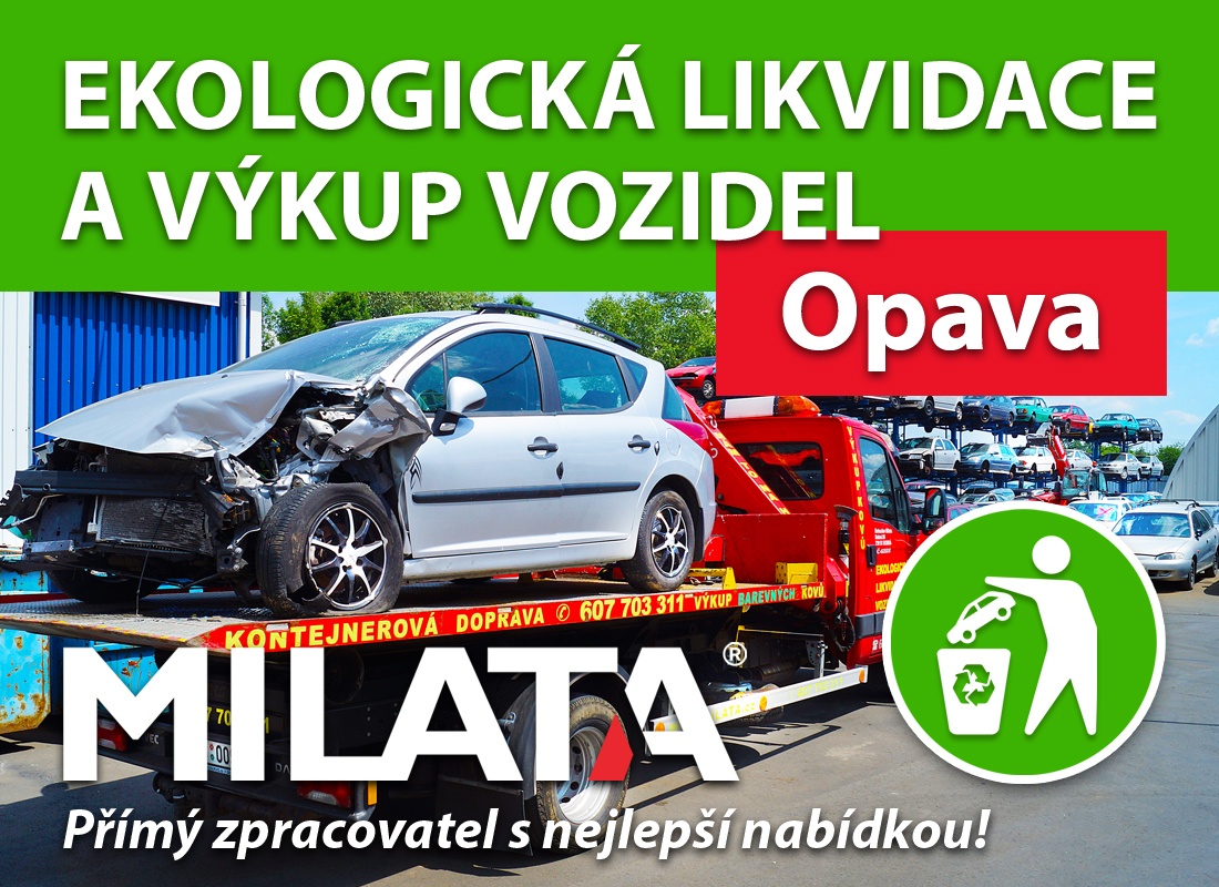 Autovrakoviště MILATA - EKO likvidace Opava