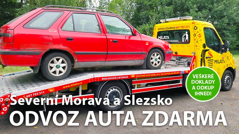 Odvoz vozidel na likvidaci Milata