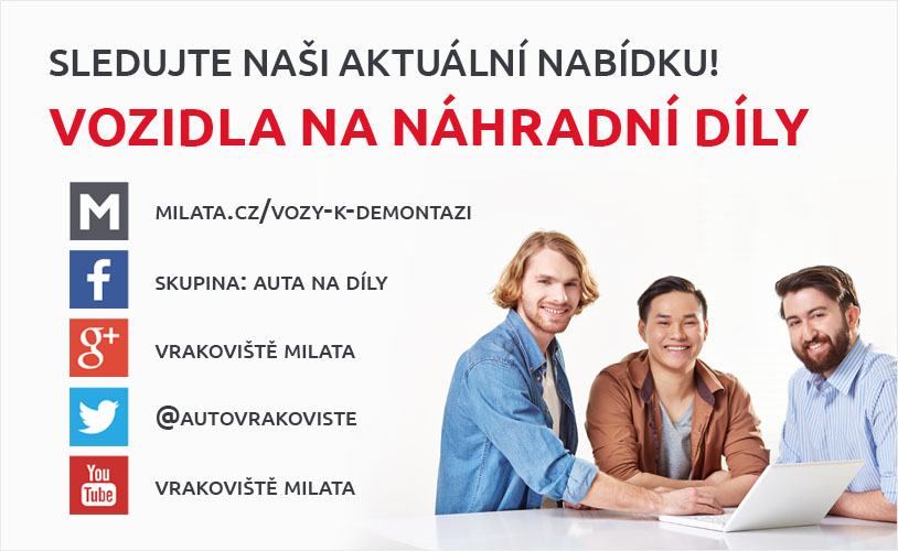 Sledujte naši aktuální nabídku skladových vozidel pro demontáž na díly