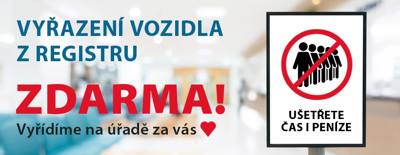 Vyřazení vozidla z registru - zdarma vyřídíme za vás