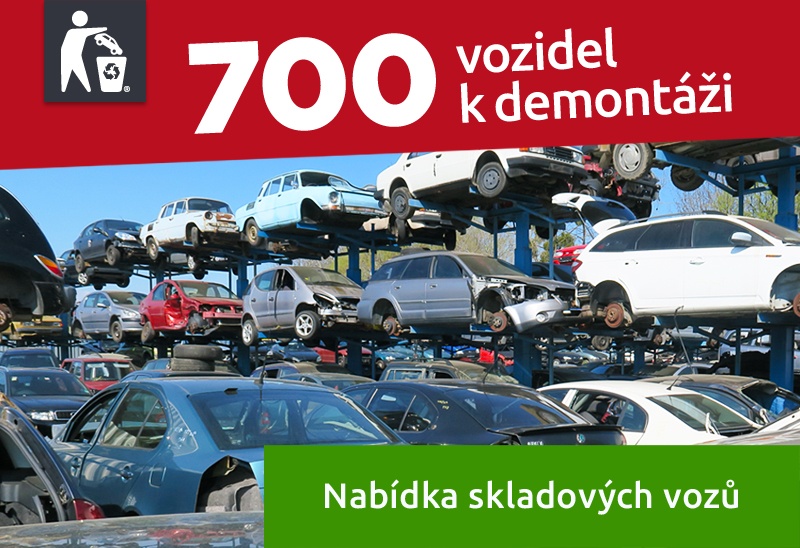 700 vozidel k demontáži na vrakovišti Milata