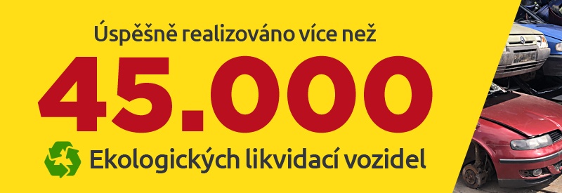 Nejvíce ekologicky zlikvidovaných vozidel v ČR