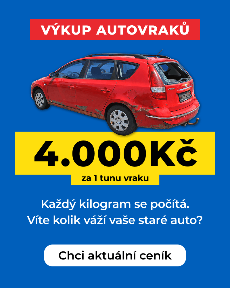 Výkup autovraků na váhu s cenou za tunu