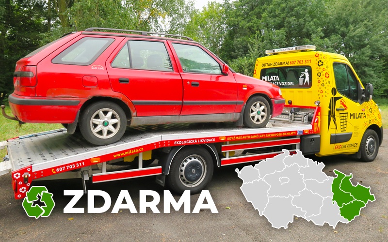 Pro autovrak zdarma přijedeme