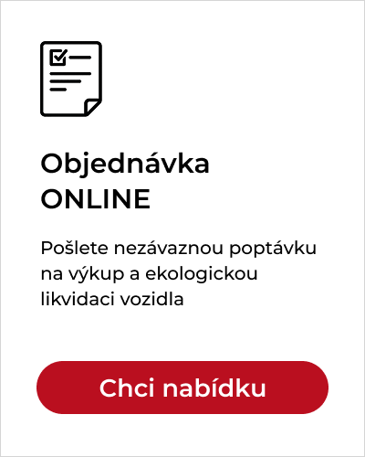 Objednávka ekologické likvidace vozidla