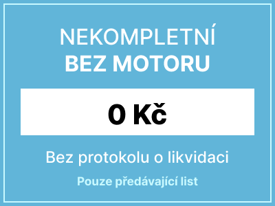 Autovrak bez motoru - likvidace - 0 Kč
