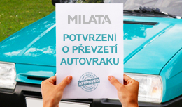 Potvrzení o převzetí autovraku zdarma