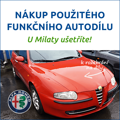 Funkční použité autodíly Alfa Romeo - u Milaty ušetříte Funkční autodíly Alfa Romeo