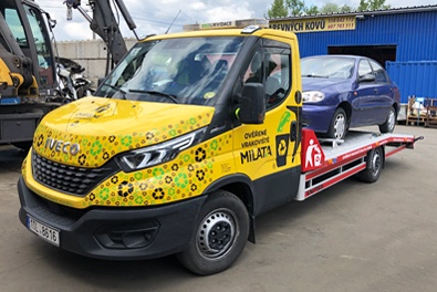 Odtah a likvidace autovraků Odtahové vozidlo Milata