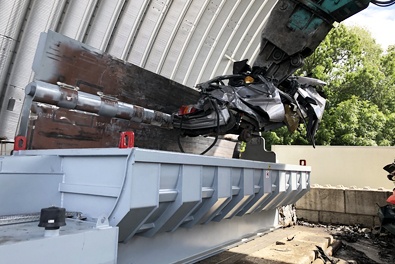 Mechanické zpracování autovraků - lisování Lis na autovraky
