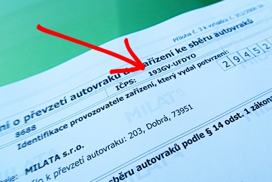Protokol o ekologické likvidaci s jedinečným IČPS Protokol o ekologické likvidaci