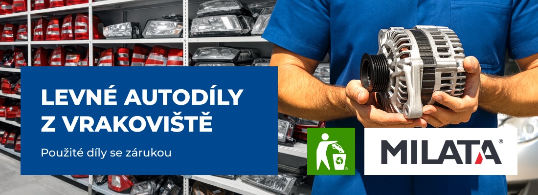 Levné autodíly z vrakoviště Milata